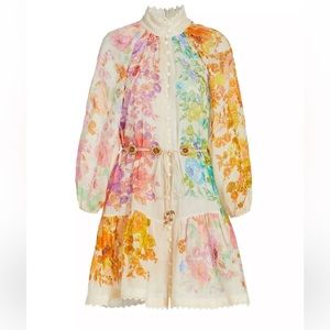 SOLD - ZIMMERMANN Raie Lantern Minidress Sz 0-2